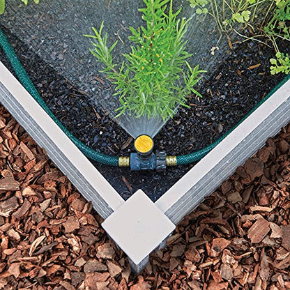 Melnor 65185AMZ Multi-Adjustable Spike Sprinkler Set, 3 Pack, Waters Up to 30 Ft. Diameter Each, Adjustable Angle Direction and Distance, Flow-Through Base, Quick Connect Bundle