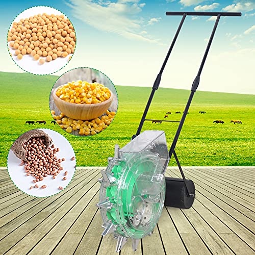 Gdrasuya10 Garden Spreaders,Multi-function Hand-Push Roller Seeder and Fertilizer Applicator,Peanut Corn Bean Planter Precision Garden Seed Planter Spreader