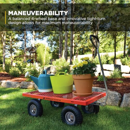Gorilla Carts Steel Utility Cart, 800 lb Capacity, 4 Cu Ft., Black - color: Black Mesh
