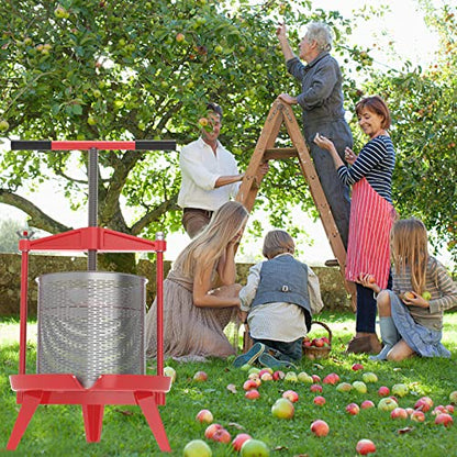 Fruit Wine Press and Crusher,100% Nature Apple&Grape&Berries Crusher Manual Juice Maker for Kitchen