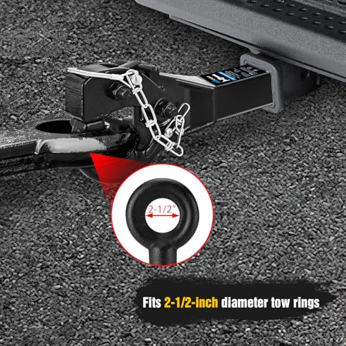 Nilight 10-TON Pintle Hitch for 2-Inch Receiver Hook 20000LBS - color: Pintle Hitch