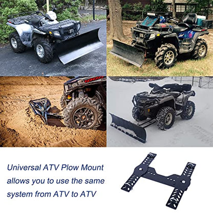 ELITEWILL Universal Atv Snow Plow Mount Bracket with Black Powder Coating Replace OEM #105745 & #10-5745