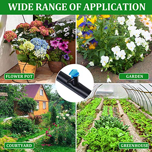 Mudder 60 Pcs Flag Drip Emitters for Drip Irrigation, 3 Sizes, 1 2 4 GPH