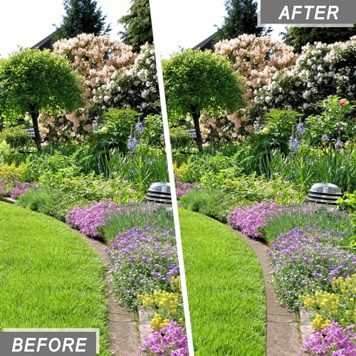 Wheel Rotary Lawn Edger - Manual Grass Edger with Long Handle (66.9 Inch), Adjustable for Landscaping, Garden, Yard