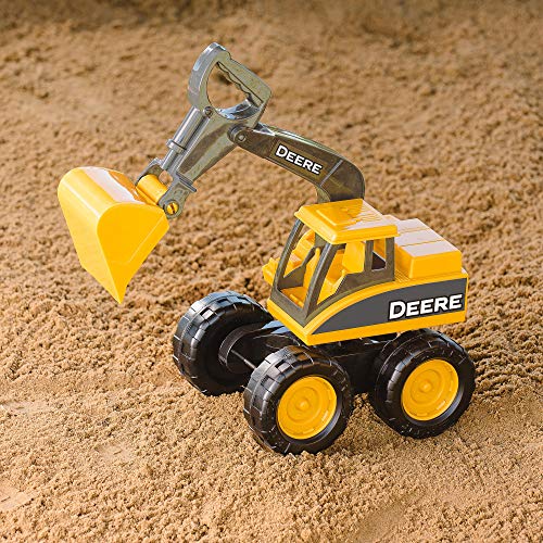 TOMY John Deere Sandbox Big Scoop Excavator Toy with Tilting Dump Bed - John Deere Construction Toys - Toddler Toys for Sandbox - Frustration Free Packaging - 15 Inch