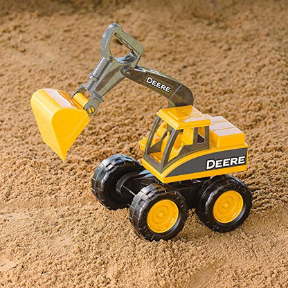 TOMY John Deere Sandbox Big Scoop Excavator Toy with Tilting Dump Bed - John Deere Construction Toys - Toddler Toys for Sandbox - Frustration Free Packaging - 15 Inch