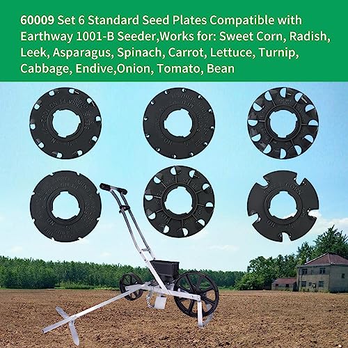 60009 Standard Seed Plate 6 Set Fits Earthway 1001-B Garden Seeder Planter