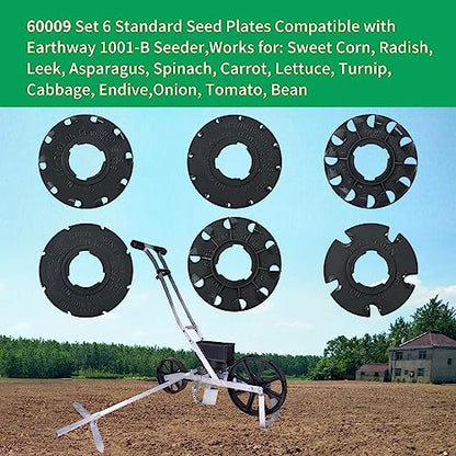 60009 Standard Seed Plate 6 Set Fits Earthway 1001-B Garden Seeder Planter