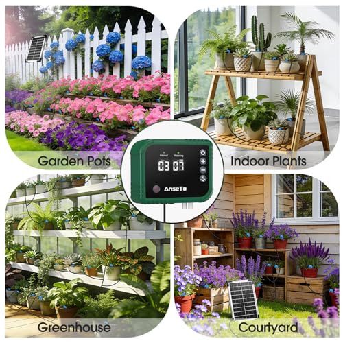 8W Solar Drip Irrigation System for Garden, Supports 30 Pots Plants