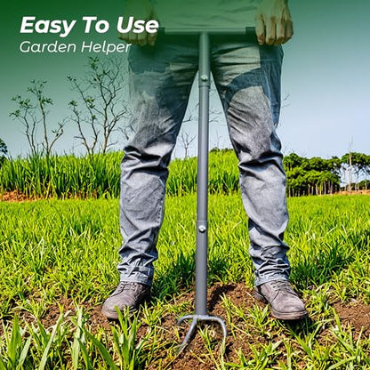 Walensee Twist Tiller with Large Steel Claw for Garden Soil Loosening