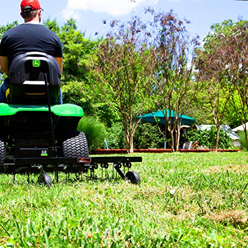 Brinly DT2-40BH-GA Premium Tow Behind Dethatcher, 40" - color: Flat Black