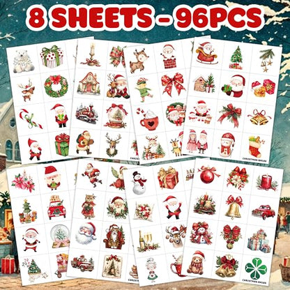 120 PCS Christmas Temporary Tattoos Stickers for Women Kids Adults - color: Christmas