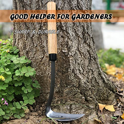 Grass Sickle Hoe Gardening Handheld Tool Weeding Tools for Garden (Grey) - color: Gray