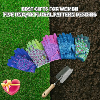 Cute Pattern Gardening Gloves,Thornproof Garden Glove,Gardener Gift - color: 1 Pair Per Pack-chartreuse, size: Medium