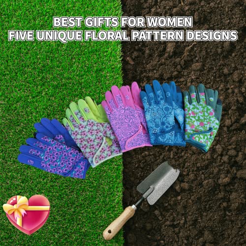 Cute Pattern Gardening Gloves,Thornproof Garden Glove,Gardener Gift - color: 1 Pair Per Pack-chartreuse, size: Large