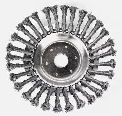 10 inch Steel Wire Wheel Brush Grass Trimmer Head Weed Cleaning Garden Cutter