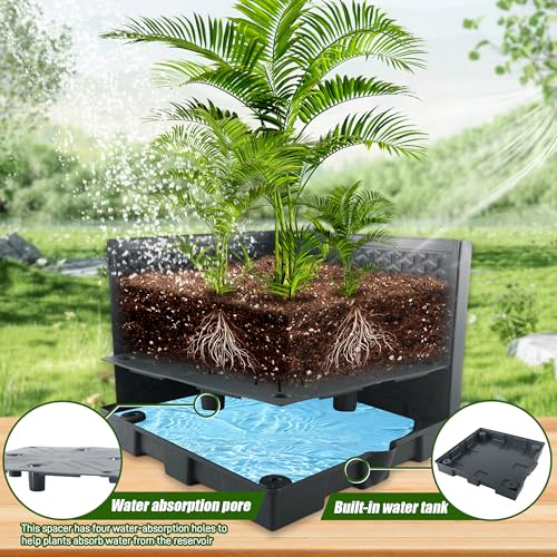 2 Packs Raised Garden Bed Tomato Planter Box with Trellis,44.8" Self-Watering Tomato Cage with Trapezoidal Trellis for Climbing Plants Flowers Vegetables Vine in Patio Garden Indoor Outdoor - size: 3 Tiers-44.8"