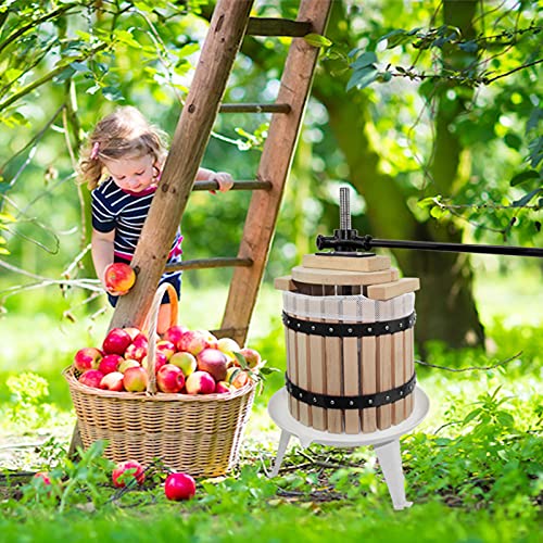 SQUEEZE master Fruit Apple Cider Wine Classic Press- 3.17 Gallon with Fruit Apple Wine Classic Crusher With Stand