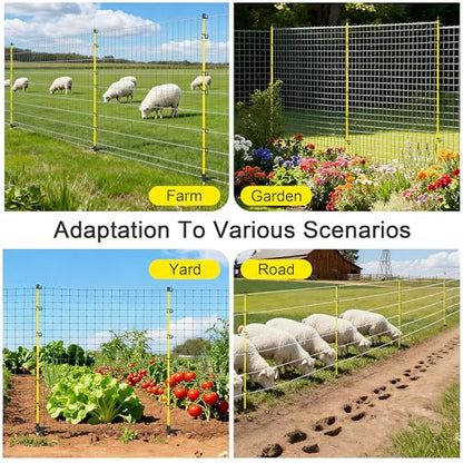 20 Pcs 50"Fiberglass Step in Electric Fence Posts,Portable Temporary Stakes - style: 50Inch-20 Pack