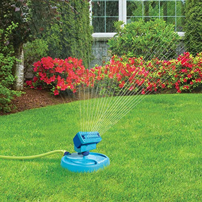 Aqua Joe BDL-A0138-P2 20-Nozzle Mini Gear-Driven Oscillating Sprinkler on Sled Base, Customizable Coverage, 4,250 Sq. Ft. Max Coverage
