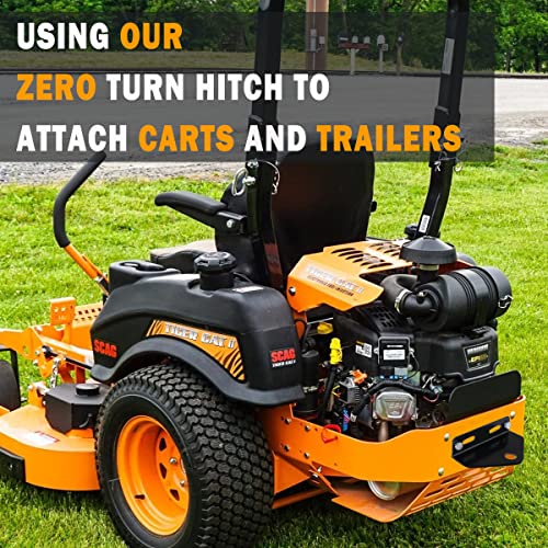 Towing Hitch Set Universal Heavy Duty Zero Turn Mower Trailer Hitch - color: Yellow+Black