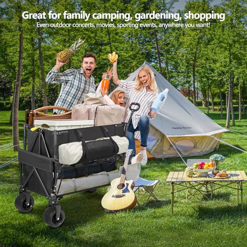 Double Decker Wagon Heavy Duty Collapsible, 600LBS 400L Capacity