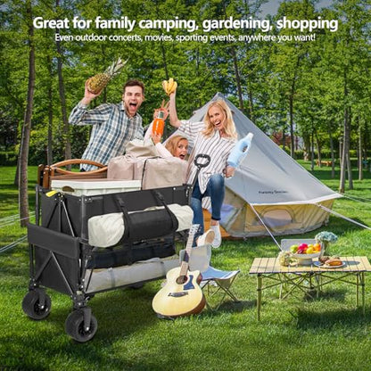 Double Decker Wagon Heavy Duty Collapsible, 600LBS 400L Capacity