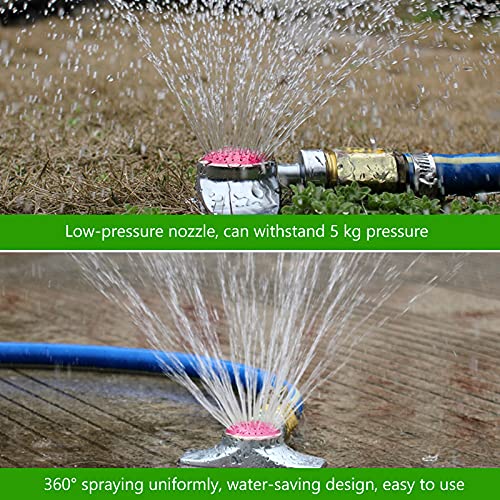 Honoson Metal Spot Sprinkler for Yard Lawn, Red, 3 Pieces - color: Red