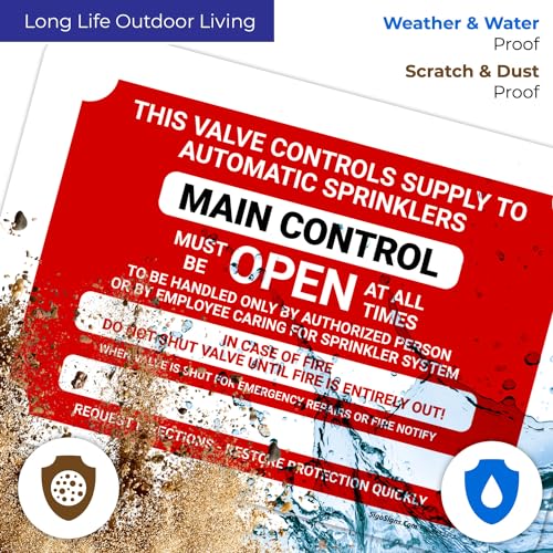 Main Control This Valve Controls Supply to Automatic Sprinklers Must Be - size: 10x7