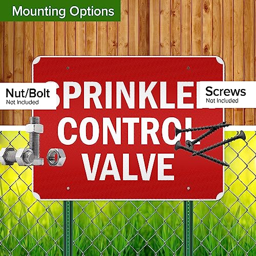 Sprinkler Control Valve Sign, 36x48 Inches, Reflective, Rust Free DiBound, - size: 36x48 - DiBound Reflective