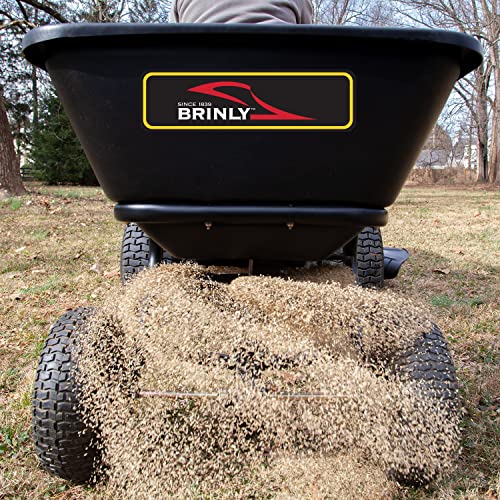 Brinly BS26BH-A Tow Behind Broadcast Spreader with Universal Hitch, 125 lb. - Flat Black - color: Flat Black