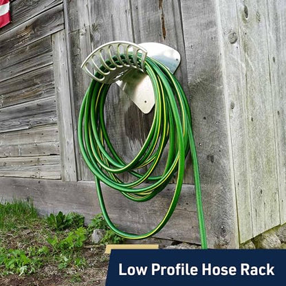 Kings County Tools Garden Water Hose Holder for 200ft 1/2" Hosing, Silver - size: 16-Inch