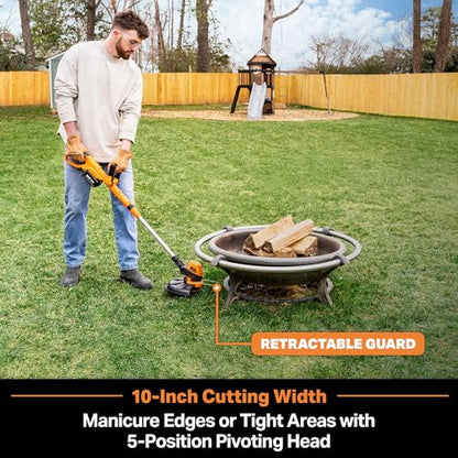 LawnMaster 24V Max 10" Cordless String Trimmer Weed Eater, CLGT2410S - style: 10-Inch