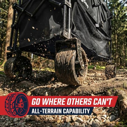 Sekey 400L Double-Decker Wagon, 500 lb Capacity, 50 in Extender - color: Carbon Black
