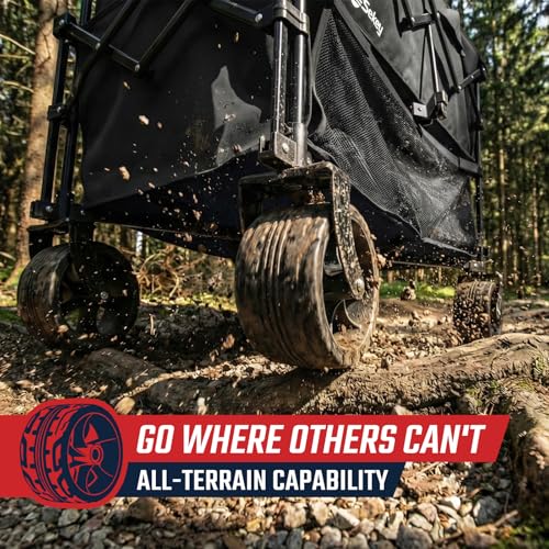 Sekey 400L Double-Decker Wagon, 500 lb Capacity, 50 in Extender - color: Carbon Black