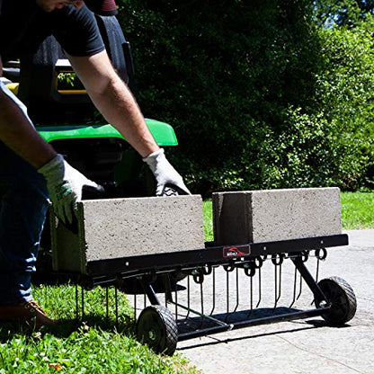 Brinly DT2-40BH-GA Premium Tow Behind Dethatcher, 40" - color: Flat Black