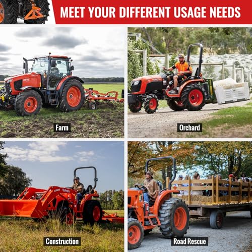 3 Point Trailer Hitch 2” Receiver Quick Hitch Compatible with Cat 1 Tractor - color: Orange