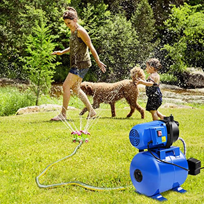 IRONMAX 1.6HP Shallow Well Pump with Pressure Tank, Blue