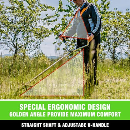 58CC 4 in 1 Gas Powered Weed Wacker, Brush Cutter, 18.5 in Cut Path Green - color: Green