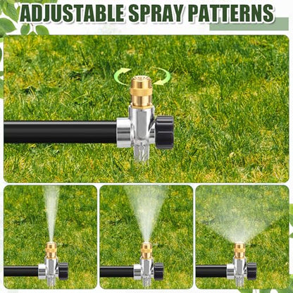 Tioncy 4 Pack Metal Lawn Sprinklers with Adjustable Brass Nozzle, Silver - color: Silver