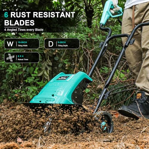 IncwBo 16'' 13.5AMP Corded Electric Garden Roto Tiller Cultivator Powerful - size: 13.5 AMP-16 INCH