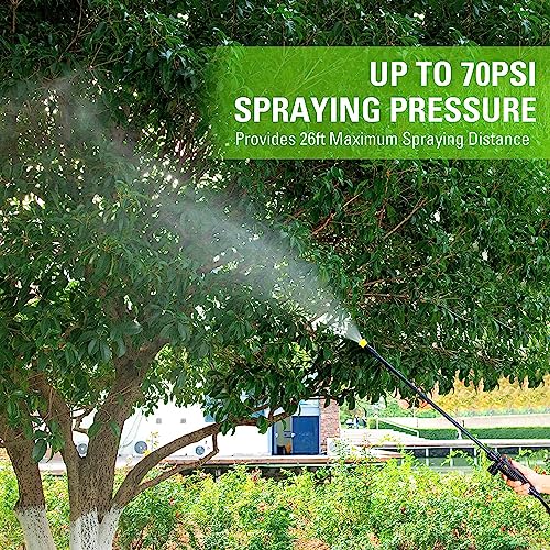 Greenworks 80V 4 Gallon Battery Powered Backpack Sprayer with 5 Tips, 70PSI Pressure-Weed Killer, Pest Control, Sanitizing & Garden Spraying, Cordless High-Pressure Sprayer Commercial Use, Tool Only - size: 80V Tool Only