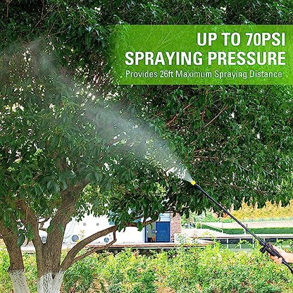 Greenworks 80V 4 Gallon Battery Powered Backpack Sprayer with 5 Tips, 70PSI Pressure-Weed Killer, Pest Control, Sanitizing & Garden Spraying, Cordless High-Pressure Sprayer Commercial Use, Tool Only - size: 80V Tool Only