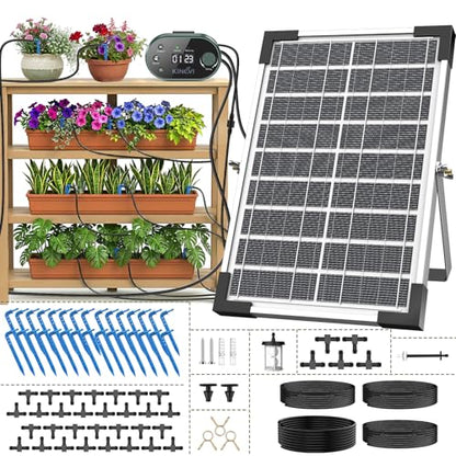 Solar Drip Irrigation System, Auto Plant Waterer for 30 Pots