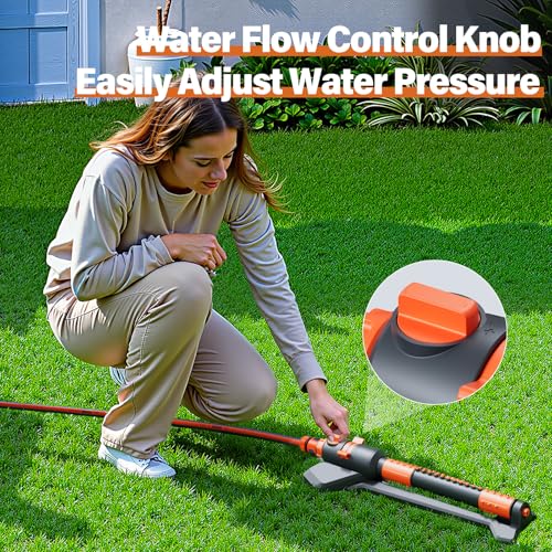 Oscillating Sprinkler with Metal Base Covers Up to 3,766 sq. ft.