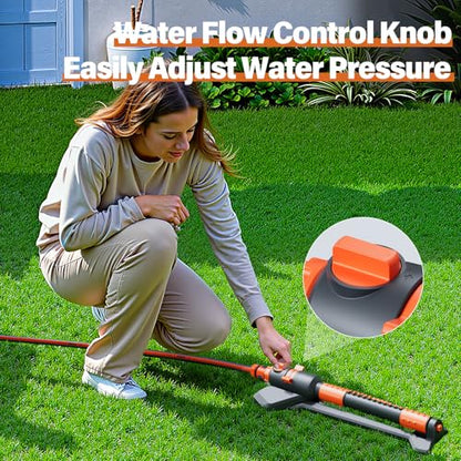 Oscillating Sprinkler with Metal Base Covers Up to 3,766 sq. ft.