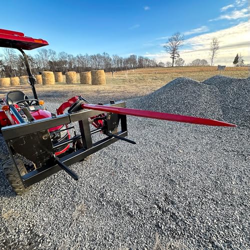 YINTATECH 49" Hay Spear for tractor 2000 lbs Quick Attach Skid Steer