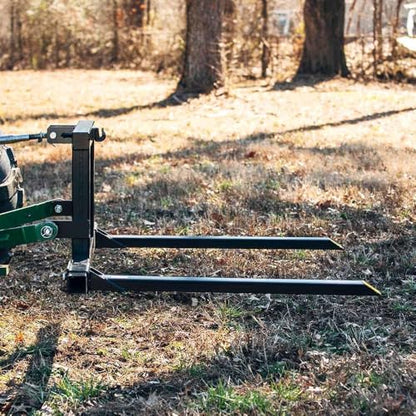 Heavy Duty 1500 LBS Capacity 3 Point Hitch Pallet Fork for Material Handling - Adjustable Pallet Fork Attachments for Category 1 Tractors