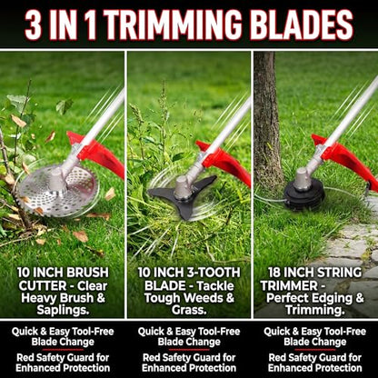 58CC 2-Stroke Gas Brush Cutter Pro-Grade String Trimmer EPA Compliant Orange Heavy-Duty Weed Eater Lawn & Overgrowth Clearing Tool