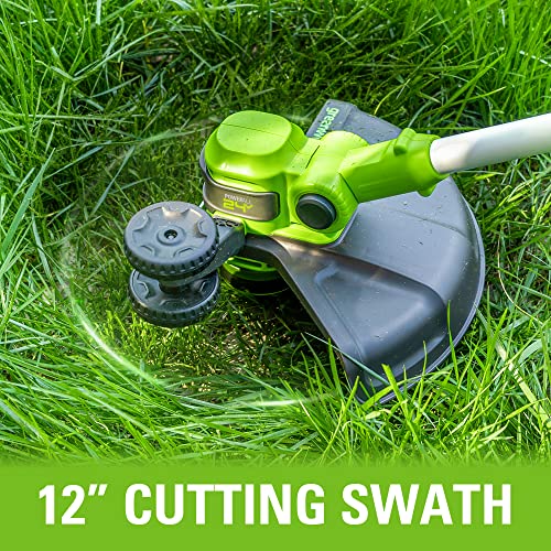 Greenworks 24V 12 in String Trimmer & 320 CFM Blower Combo, 2.0 Ah Battery - style: Gen 2 Combo (12" + 320 CFM)